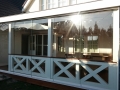 Veranda, Veranda Plaza, Glazen schuifwanden, terrasoverkapping, overkapping, buitenkamer, tuinkamer, Carport houtkachel, lichtstraat, daklicht, balustrade, hekwerk, terrasverwarming, tuin, terras, houten vloer.