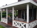 Veranda, Veranda Plaza, Glazen schuifwanden, terrasoverkapping, overkapping, buitenkamer, tuinkamer, Carport houtkachel, lichtstraat, daklicht, balustrade, terrasverwarming, tuin, terras, houten vloer.