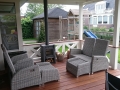 Veranda, Veranda Plaza, Glazen schuifwanden, terrasoverkapping, overkapping, buitenkamer, tuinkamer, Carport houtkachel, lichtstraat, daklicht, balustrade, terrasverwarming, tuin, terras, houten vloer.