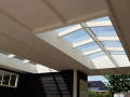Veranda, Veranda Plaza,  terrasoverkapping, overkapping, buitenkamer, tuinkamer, Carport houtkachel, lichtstraat, daklicht, Glazen schuifwanden, balustrade, hekwerk, terrasverwarming, tuin, terras, houten vlondervloer.