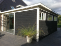 Veranda, Veranda Plaza,  terrasoverkapping, overkapping, buitenkamer, tuinkamer, Carport houtkachel, lichtstraat, daklicht, Glazen schuifwanden, balustrade, hekwerk, terrasverwarming, tuin, terras, houten vlondervloer.