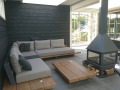 Veranda, Veranda Plaza,  terrasoverkapping, overkapping, buitenkamer, tuinkamer, Carport houtkachel, lichtstraat, daklicht, Glazen schuifwanden, balustrade, hekwerk, terrasverwarming, tuin, terras, houten vlondervloer.