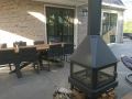 Veranda, Veranda Plaza,  terrasoverkapping, overkapping, buitenkamer, tuinkamer, Carport houtkachel, lichtstraat, daklicht, Glazen schuifwanden, balustrade, hekwerk, terrasverwarming, tuin, terras, houten vlondervloer.