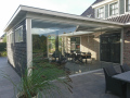 Veranda, Veranda Plaza,  terrasoverkapping, overkapping, buitenkamer, tuinkamer, Carport houtkachel, lichtstraat, daklicht, Glazen schuifwanden, balustrade, hekwerk, terrasverwarming, tuin, terras, houten vlondervloer.