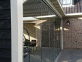Veranda, Veranda Plaza,  terrasoverkapping, overkapping, buitenkamer, tuinkamer, Carport houtkachel, lichtstraat, daklicht, Glazen schuifwanden, balustrade, hekwerk, terrasverwarming, tuin, terras, houten vlondervloer.