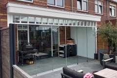 Veranda, Veranda Plaza,  terrasoverkapping, overkapping, buitenkamer, tuinkamer, Carport houtkachel, lichtstraat, daklicht, Glazen schuifwanden, balustrade, hekwerk, terrasverwarming, tuin, terras, houten vlondervloer.