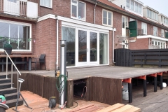 Veranda, Veranda Plaza,  terrasoverkapping, overkapping, buitenkamer, tuinkamer, Carport houtkachel, lichtstraat, daklicht, Glazen schuifwanden, balustrade, hekwerk, terrasverwarming, tuin, terras, houten vlondervloer.