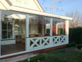 Veranda, Veranda Plaza,  terrasoverkapping, overkapping, buitenkamer, tuinkamer, Carport houtkachel, lichtstraat, daklicht, Glazen schuifwanden, balustrade, hekwerk, terrasverwarming, tuin, terras, houten vlondervloer.