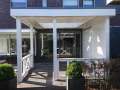 Veranda, Veranda Plaza,  terrasoverkapping, overkapping, buitenkamer, tuinkamer, Carport houtkachel, lichtstraat, daklicht, Glazen schuifwanden, balustrade, hekwerk, terrasverwarming, tuin, terras, houten vlondervloer.