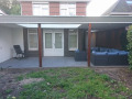 Veranda, Veranda Plaza,  terrasoverkapping, overkapping, buitenkamer, tuinkamer, Carport houtkachel, lichtstraat, daklicht, Glazen schuifwanden, balustrade, hekwerk, terrasverwarming, tuin, terras, houten vlondervloer.