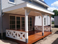 Veranda, Veranda Plaza,  terrasoverkapping, overkapping, buitenkamer, tuinkamer, Carport houtkachel, lichtstraat, daklicht, Glazen schuifwanden, balustrade, hekwerk, terrasverwarming, tuin, terras, houten vlondervloer.
