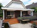 Veranda, Veranda Plaza,  terrasoverkapping, overkapping, buitenkamer, tuinkamer, Carport houtkachel, lichtstraat, daklicht, Glazen schuifwanden, balustrade, hekwerk, terrasverwarming, tuin, terras, houten vlondervloer.