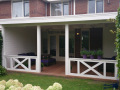 Veranda, Veranda Plaza,  terrasoverkapping, overkapping, buitenkamer, tuinkamer, Carport houtkachel, lichtstraat, daklicht, Glazen schuifwanden, balustrade, hekwerk, terrasverwarming, tuin, terras, houten vlondervloer.