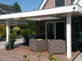 Veranda, Veranda Plaza,  terrasoverkapping, overkapping, buitenkamer, tuinkamer, Carport houtkachel, lichtstraat, daklicht, Glazen schuifwanden, balustrade, hekwerk, terrasverwarming, tuin, terras, houten vlondervloer.