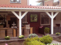 Veranda, Veranda Plaza,  terrasoverkapping, overkapping, buitenkamer, tuinkamer, Carport houtkachel, lichtstraat, daklicht, Glazen schuifwanden, balustrade, hekwerk, terrasverwarming, tuin, terras, houten vlondervloer.
