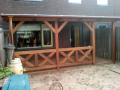Veranda, Veranda Plaza,  terrasoverkapping, overkapping, buitenkamer, tuinkamer, Carport houtkachel, lichtstraat, daklicht, Glazen schuifwanden, balustrade, hekwerk, terrasverwarming, tuin, terras, houten vlondervloer.