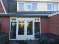 Veranda, Veranda Plaza,  terrasoverkapping, overkapping, buitenkamer, tuinkamer, Carport houtkachel, lichtstraat, daklicht, Glazen schuifwanden, balustrade, hekwerk, terrasverwarming, tuin, terras, houten vlondervloer.