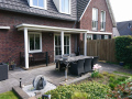 Veranda, Veranda Plaza,  terrasoverkapping, overkapping, buitenkamer, tuinkamer, Carport houtkachel, lichtstraat, daklicht, Glazen schuifwanden, balustrade, hekwerk, terrasverwarming, tuin, terras, houten vlondervloer.