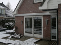 Veranda, Veranda Plaza,  terrasoverkapping, overkapping, buitenkamer, tuinkamer, Carport houtkachel, lichtstraat, daklicht, Glazen schuifwanden, balustrade, hekwerk, terrasverwarming, tuin, terras, houten vlondervloer.