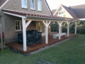 Veranda, Veranda Plaza, terrasoverkapping, overkapping, buitenkamer, tuinkamer, houtkachel, lichtstraat, Glazen schuifwanden, daklicht, balustrade, terrasverwarming, tuin, terras carport, terras, vlonder