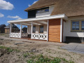 Veranda, Veranda Plaza, terrasoverkapping, overkapping, buitenkamer, tuinkamer, Carport houtkachel, lichtstraat, daklicht, Glazen schuifwanden, balustrade, hekwerk, terrasverwarming, tuin, terras, houten vlondervloer.