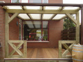 Veranda, Veranda Plaza, terrasoverkapping, overkapping, buitenkamer, tuinkamer, houtkachel, lichtstraat, Glazen schuifwanden, daklicht, balustrade, terrasverwarming, tuin, terras carport, terras, vlonder