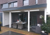 Veranda, Veranda Plaza, terrasoverkapping, overkapping, buitenkamer, tuinkamer, houtkachel, lichtstraat, Glazen schuifwanden, daklicht, balustrade, terrasverwarming, tuin, terras carport, terras, vlonder