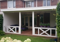 Veranda, Veranda Plaza, terrasoverkapping, overkapping, buitenkamer, tuinkamer, houtkachel, lichtstraat, Glazen schuifwanden, daklicht, balustrade, terrasverwarming, tuin, terras carport, terras, vlonder