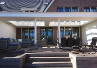Veranda, Veranda Plaza, terrasoverkapping, overkapping, buitenkamer, tuinkamer, houtkachel, lichtstraat, Glazen schuifwanden, daklicht, balustrade, terrasverwarming, tuin, terras carport, terras, vlonder