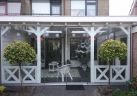 Veranda, Veranda Plaza, terrasoverkapping, overkapping, buitenkamer, tuinkamer, houtkachel, lichtstraat, Glazen schuifwanden, daklicht, balustrade, terrasverwarming, tuin, terras carport, terras, vlonder