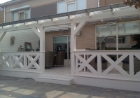 Veranda, Veranda Plaza, terrasoverkapping, overkapping, buitenkamer, tuinkamer, houtkachel, lichtstraat, Glazen schuifwanden, daklicht, balustrade, terrasverwarming, tuin, terras carport, terras, vlonder