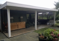 Veranda, Veranda Plaza, terrasoverkapping, overkapping, buitenkamer, tuinkamer, houtkachel, lichtstraat, Glazen schuifwanden, daklicht, balustrade, terrasverwarming, tuin, terras carport, terras, vlonder