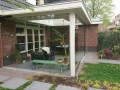 Veranda, Veranda Plaza, Glazen schuifwanden, terrasoverkapping, overkapping, buitenkamer, tuinkamer, Carport houtkachel, lichtstraat, daklicht, balustrade, hekwerk, terrasverwarming, tuin, terras, houten vloer.